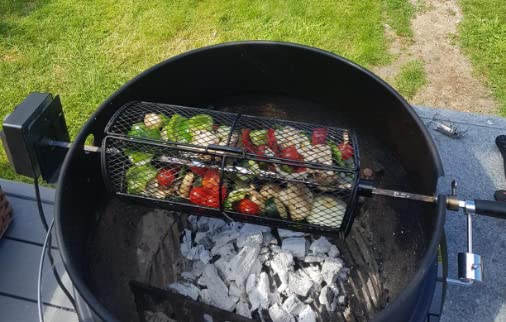 Onlyfire rotisserie basket with seafood for tender results