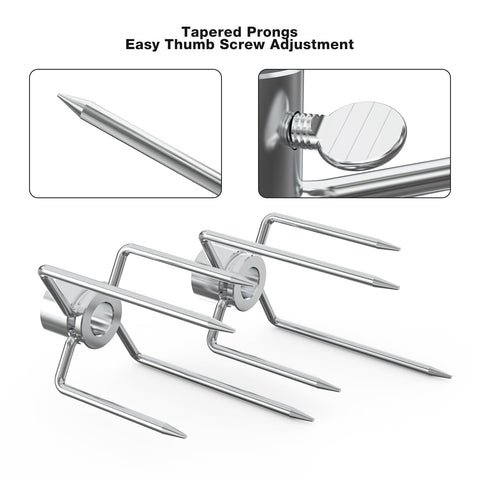 Double-sided OnlyFire fork placed between prongs for added security
