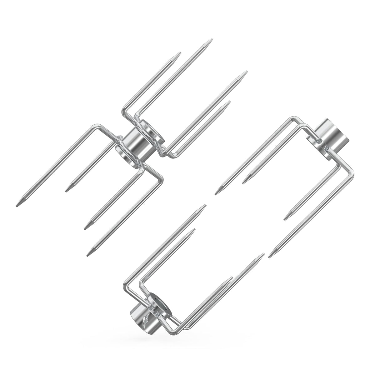 OnlyFire rotisserie forks front view showing versatile roasting set for grilling