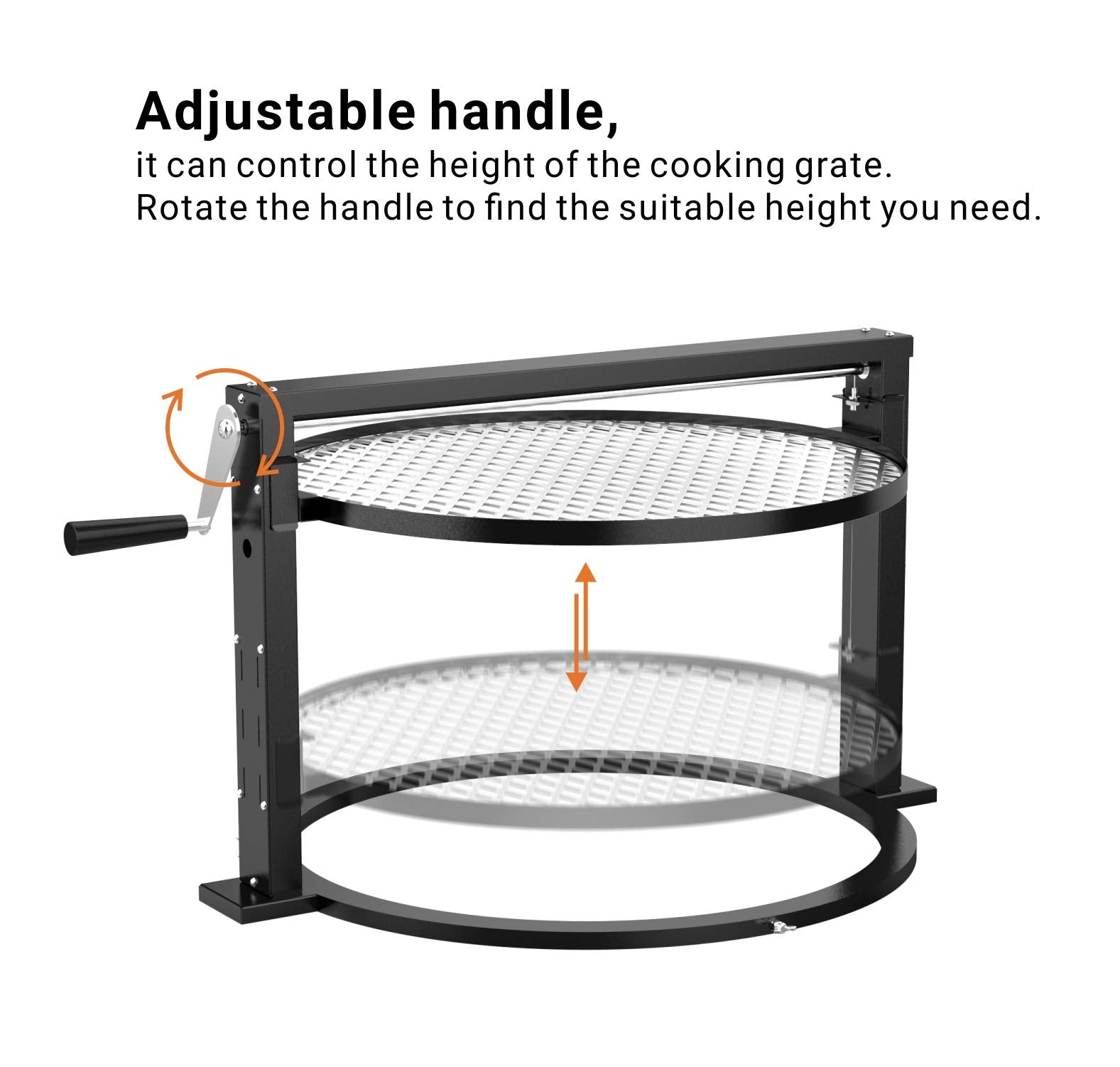 Onlyfire rotisserie motor brackets closeup show sturdy support for long cooks