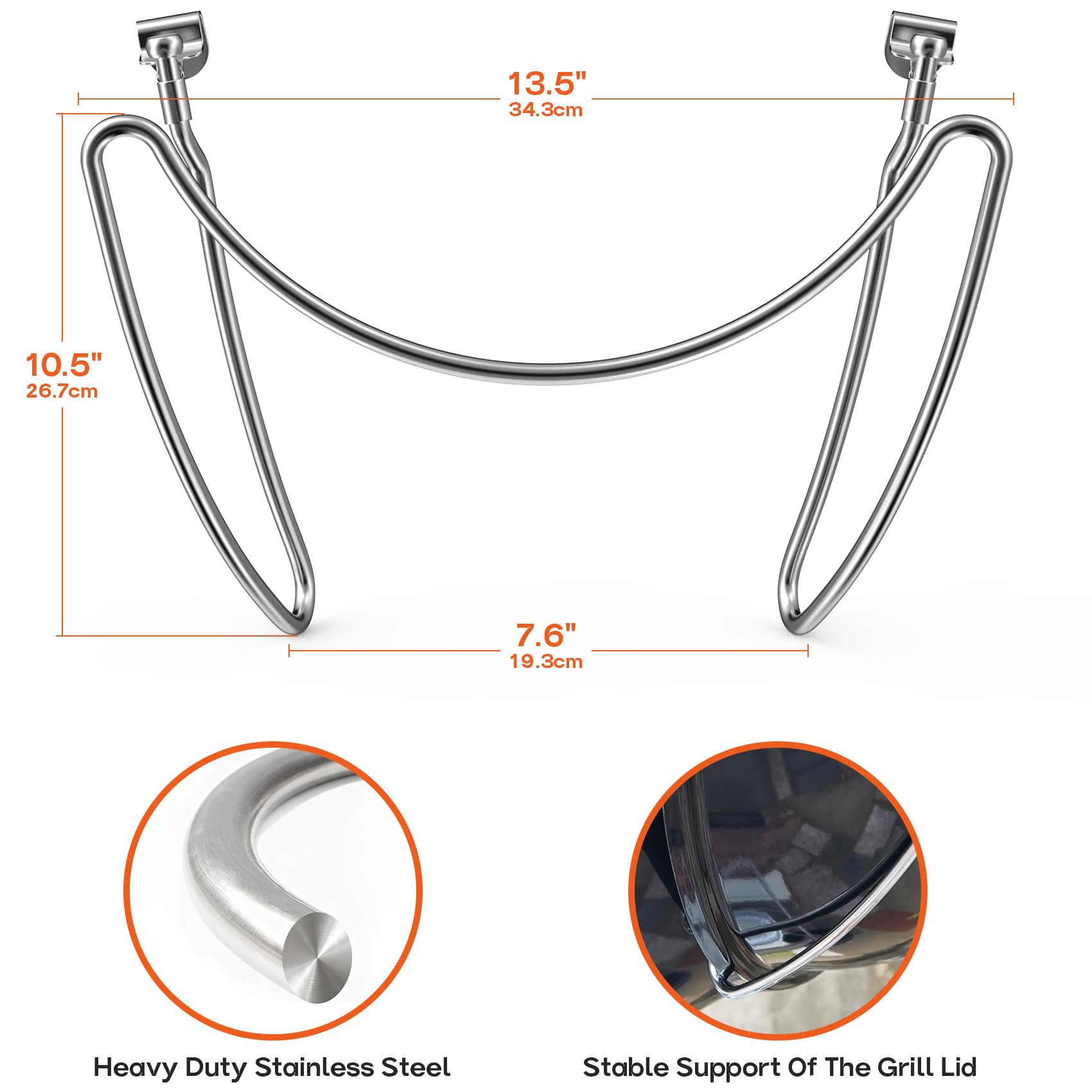Onlyfire side-lid pro clips onto Weber kettle edge for easy operation.
