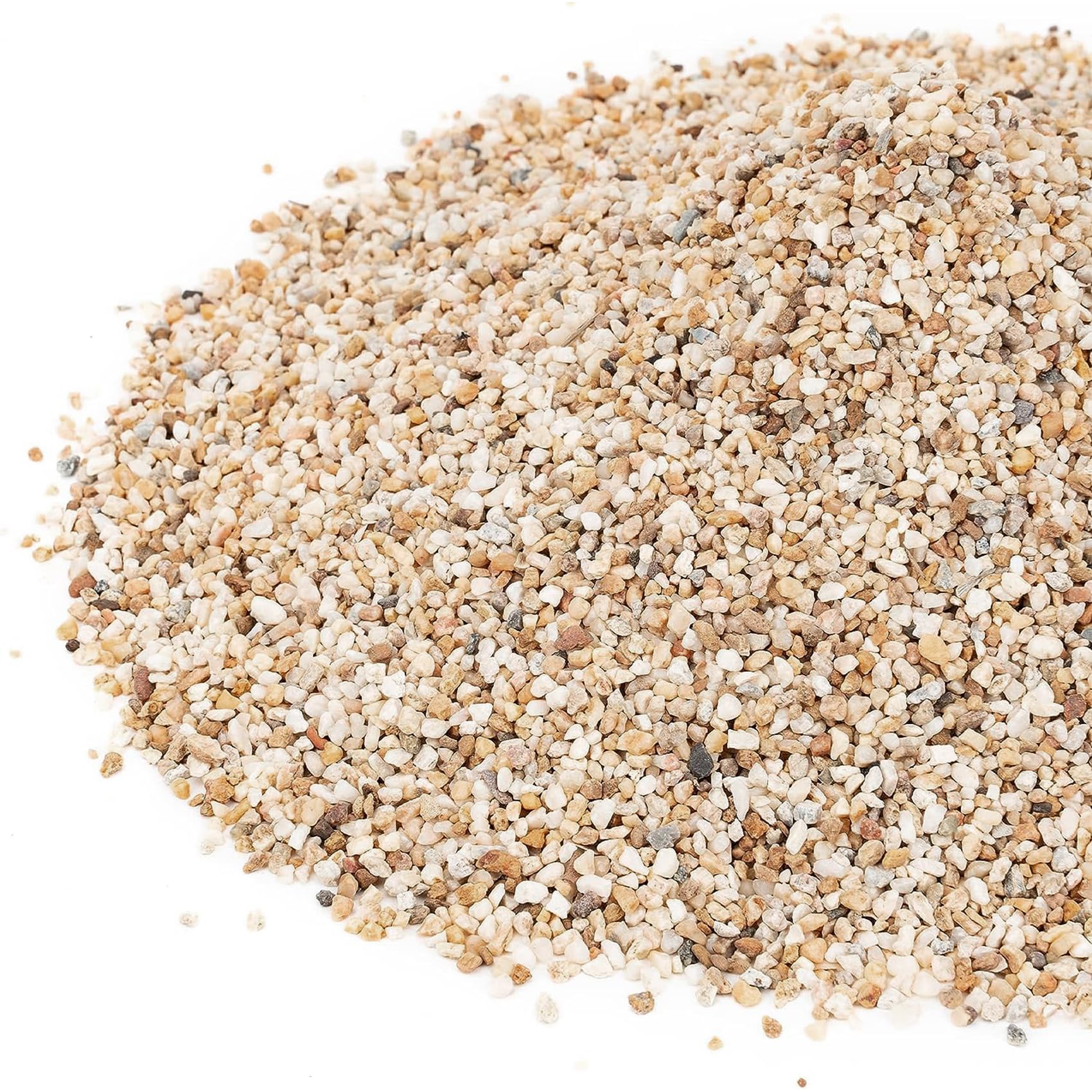 Onlyfire silica sand shown under lava rocks offers stable heat-friendly foundation.