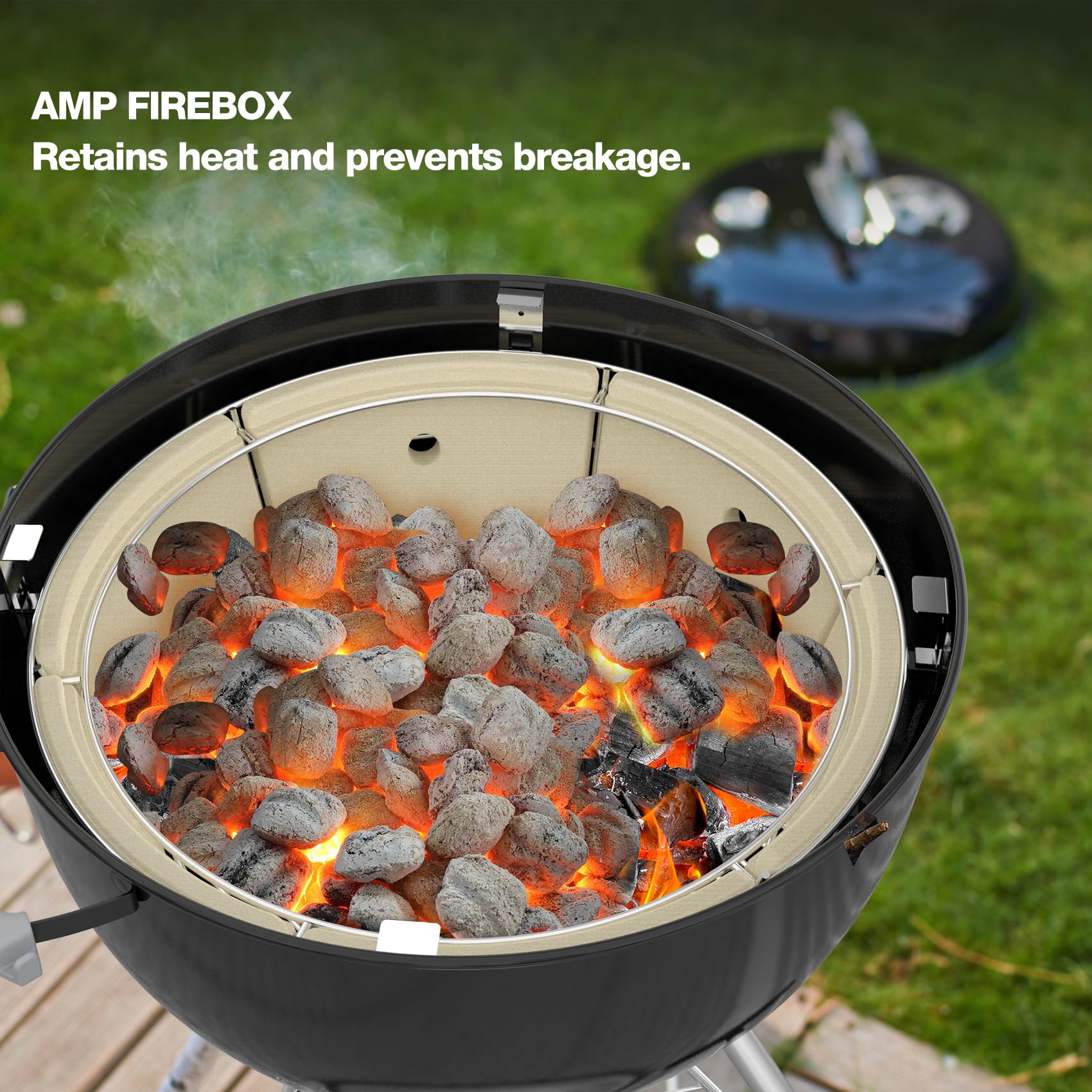 Onlyfire all-in-one smoker kit turns your Weber kettle into a smoker.