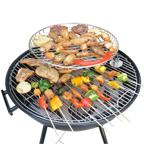 Stainless steel cooking grate close-up showing durable build