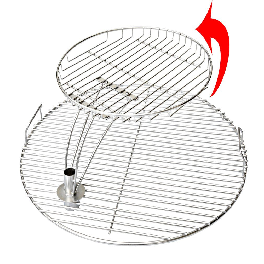 Swivel shaft action view for versatile grilling