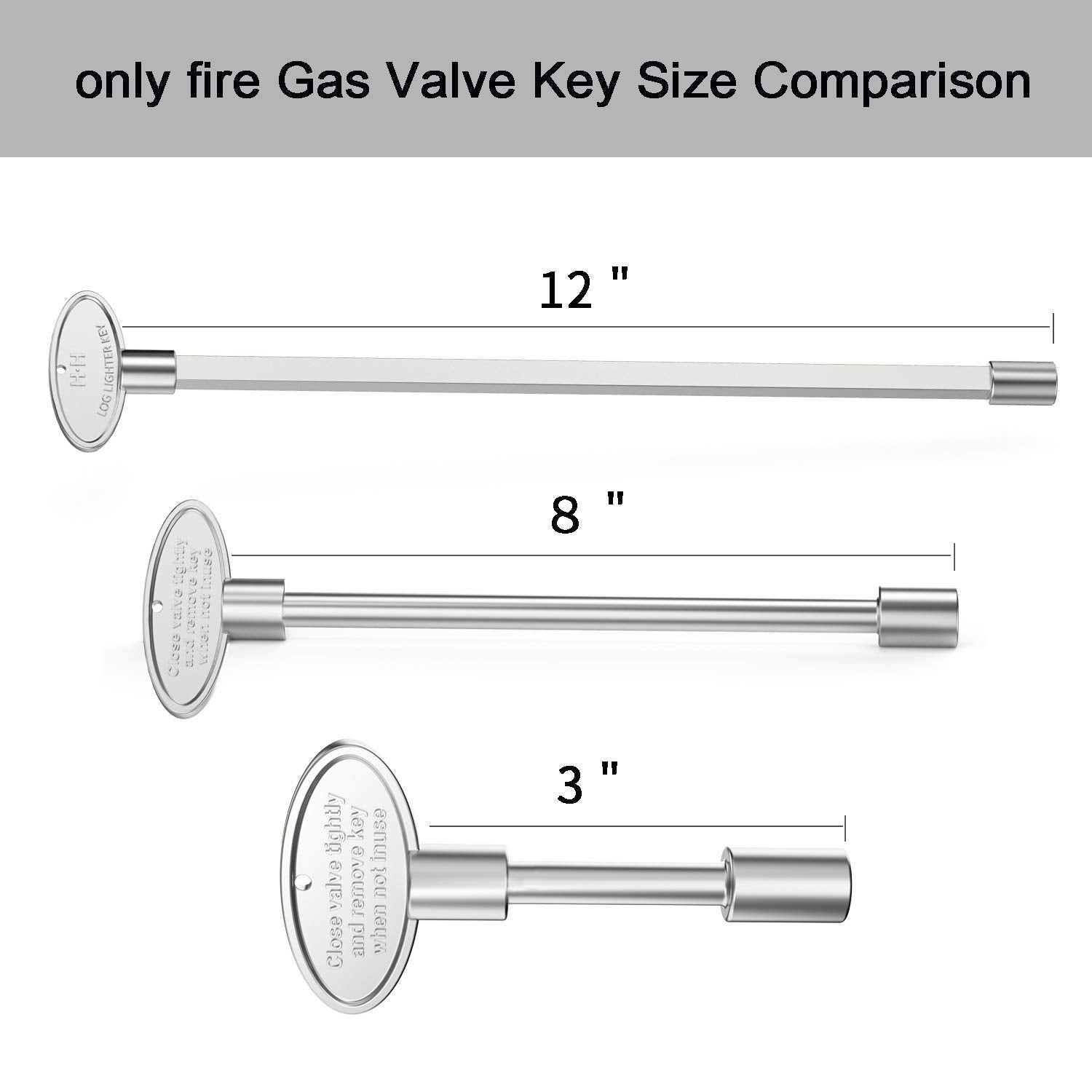 Onlyfire tee-handle gas valve key provides steady turns for fireplace valves.