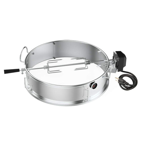 Onlyfire two-in-one rotisserie and pizza oven design broadens grilling options.