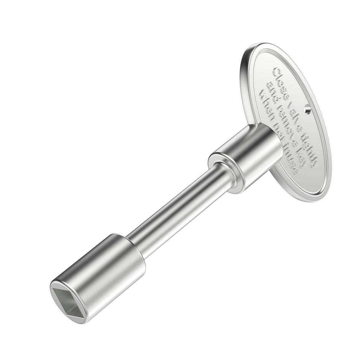 Onlyfire universal gas valve key in chrome offers easy reach for 1/4 and 5/16 inch stems.