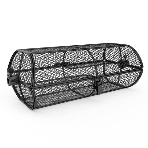 Onlyfire universal rotisserie basket on grill for even cooking