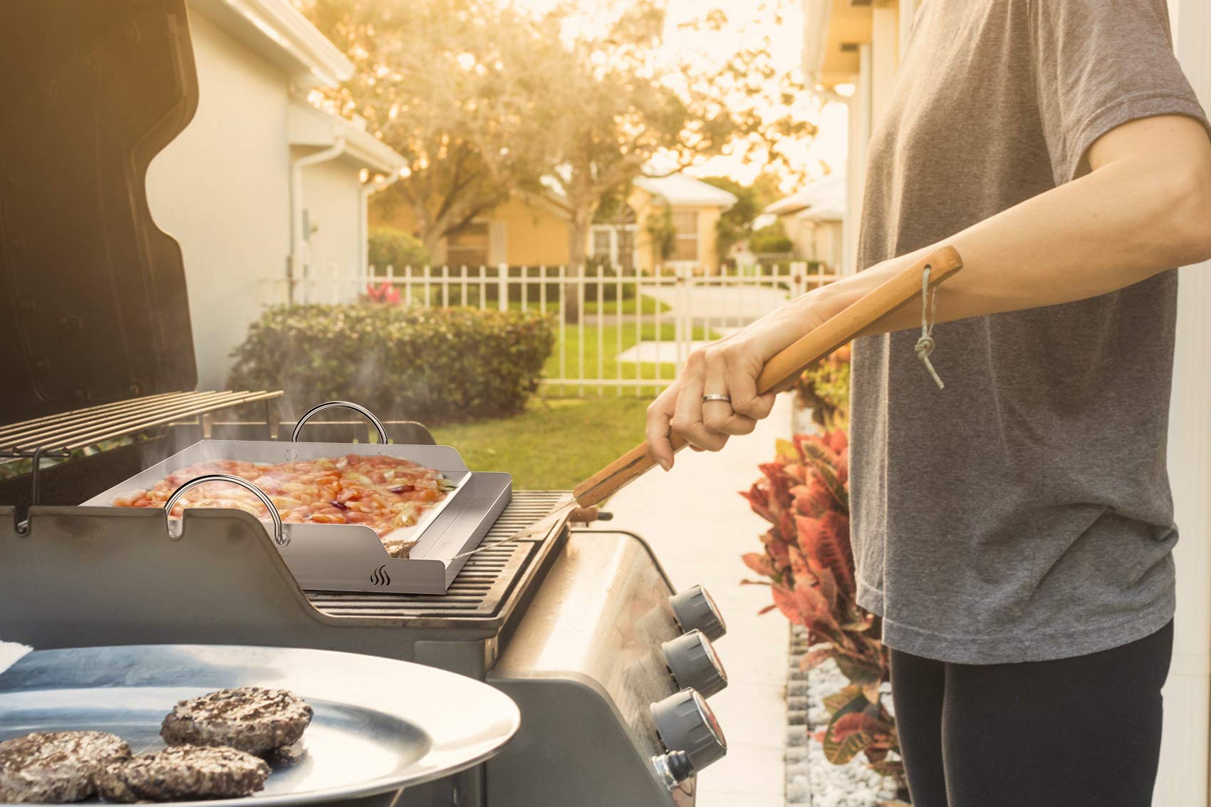 OnlyFire griddle ideal for camping and tailgating setups