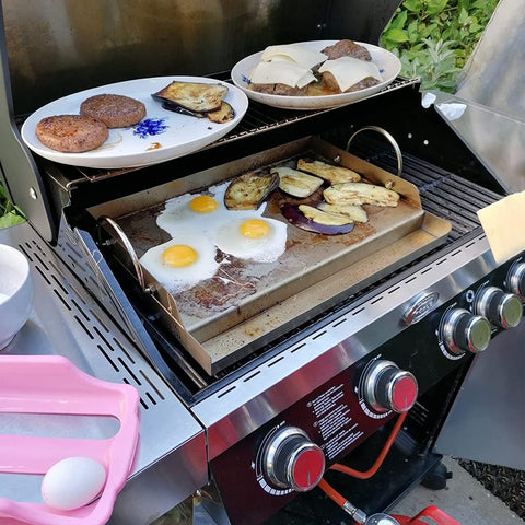 OnlyFire griddle with even-heat design for uniform browning