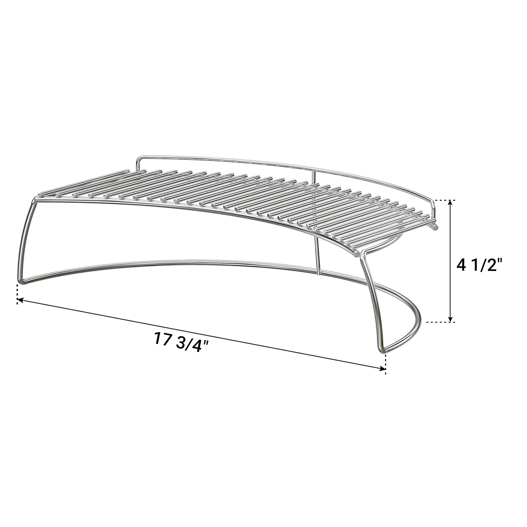 Onlyfire warming rack fits Big Green Egg grills, expanding cooking capacity
