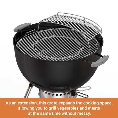 Onlyfire warming rack fits Kamado Joe, increasing prep space