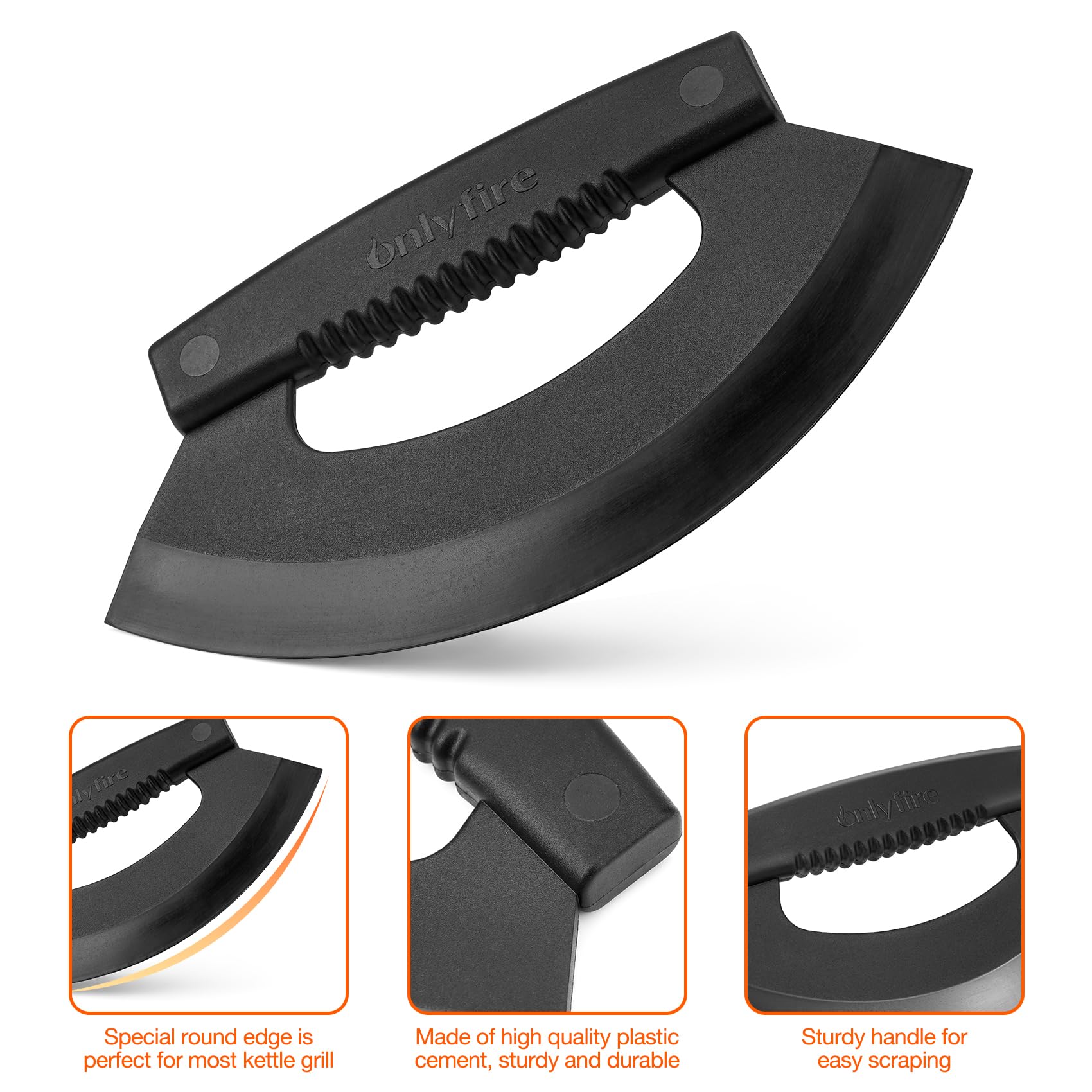 Onlyfire Weber kettle compatibility scraper helps safe, efficient maintenance on Weber kettles.