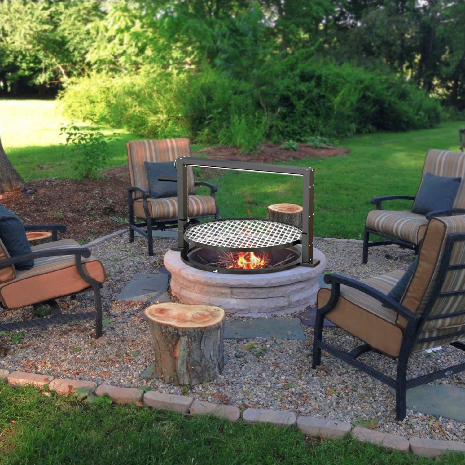 Onlyfire kettle-setup compatibility demonstrates multi-use on Weber kettle grills