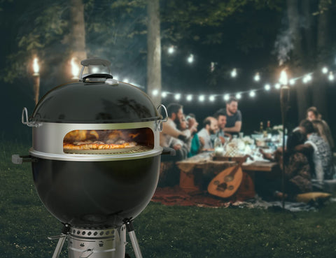 Onlyfire wood-fired flavor at home using charcoal or hardwood fuels