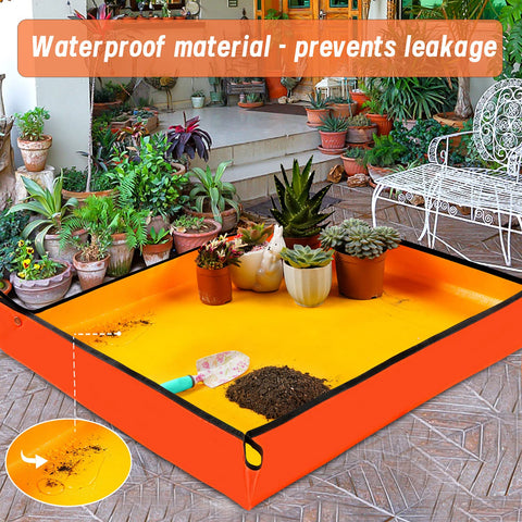 Onlysuki easy‑clean replanting mat; folds neatly for storage between tasks.