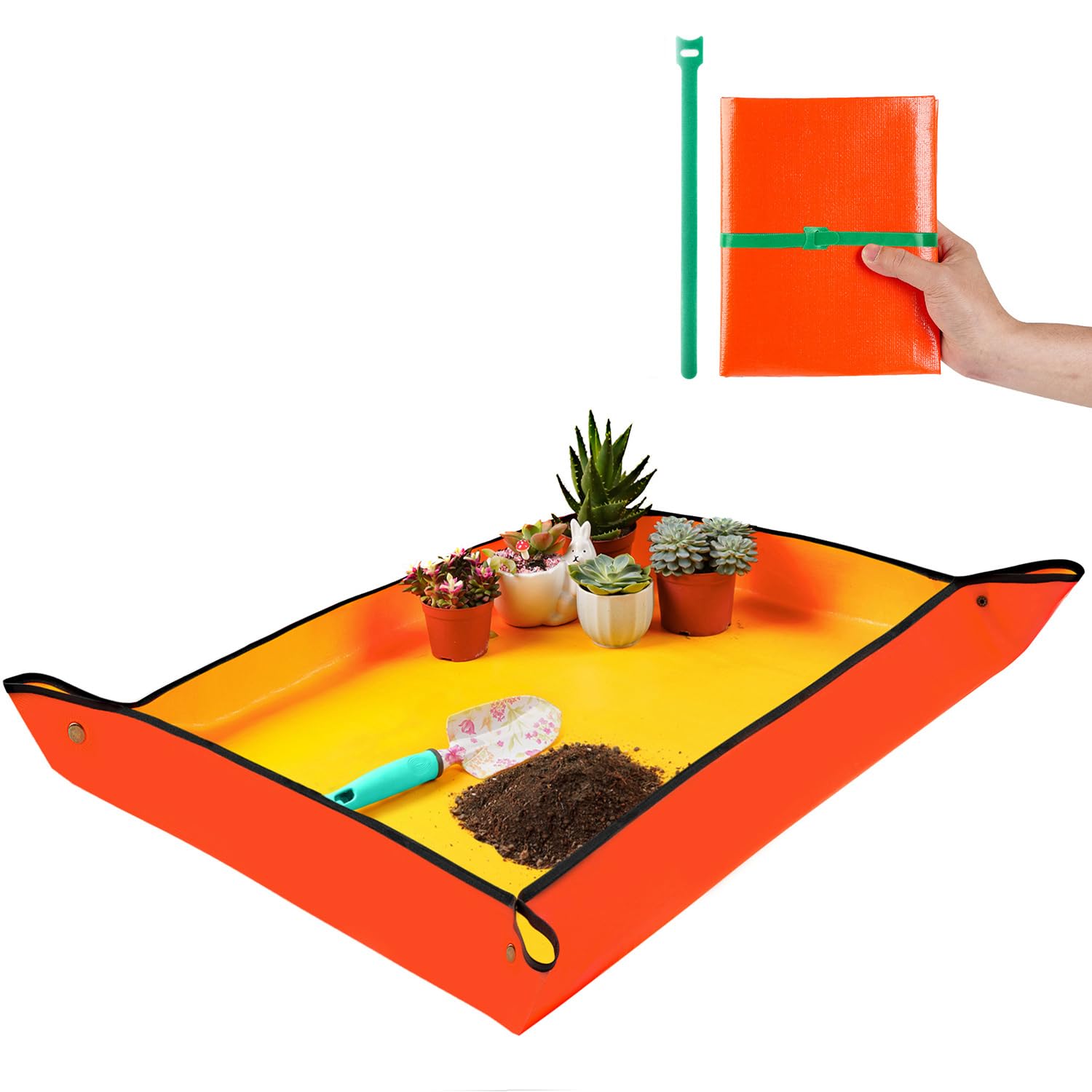 Onlysuki large repotting mat for house plants; protects surfaces during transplanting.