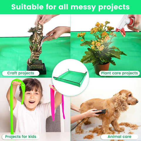 Onlysuki Potting Mat corner buckles keep spills contained during use.