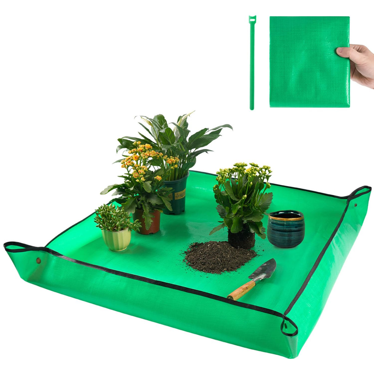 Onlysuki Extra Large Potting Mat folded for easy storage and quick setup.