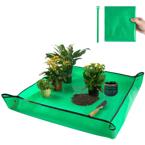 Onlysuki Extra Large Potting Mat folded for easy storage and quick setup.