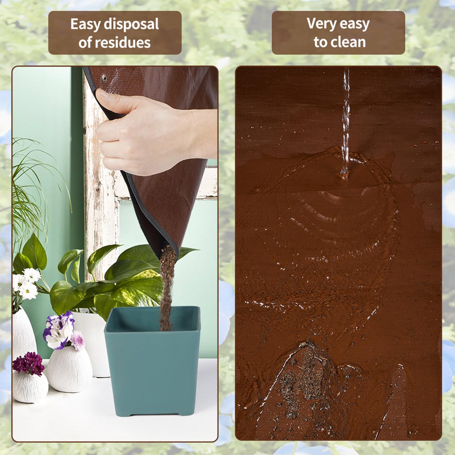 Onlysuki repotting mat folds compactly for portable storage