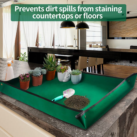 Onlysuki waterproof Oxford fabric potting mat resists moisture for quick cleanups.