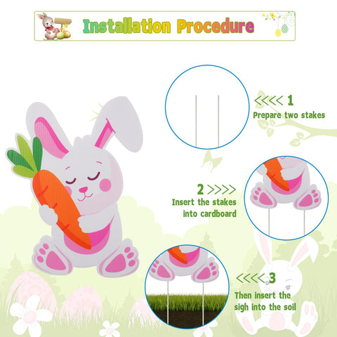 Onory 13-piece Easter yard sign set offers varied patterns for dynamic scenes