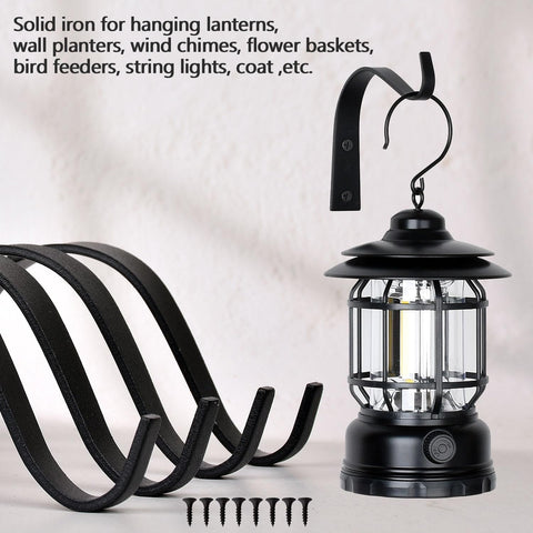 onsogi 4-inch iron wall hook lantern holder, ideal for outdoor lighting and lantern displays