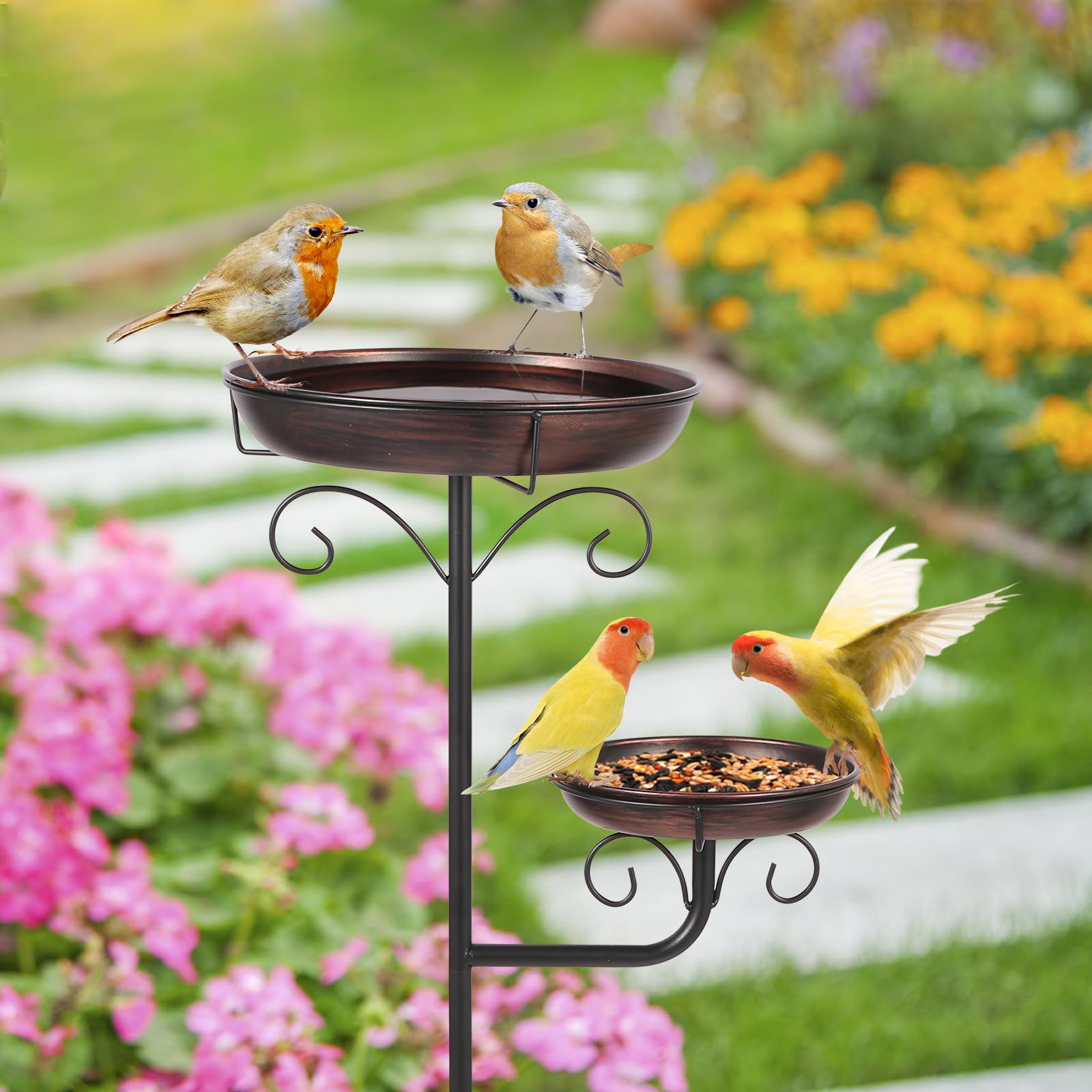 ONTALA garden birdbath designed for outdoor decoration and focal point