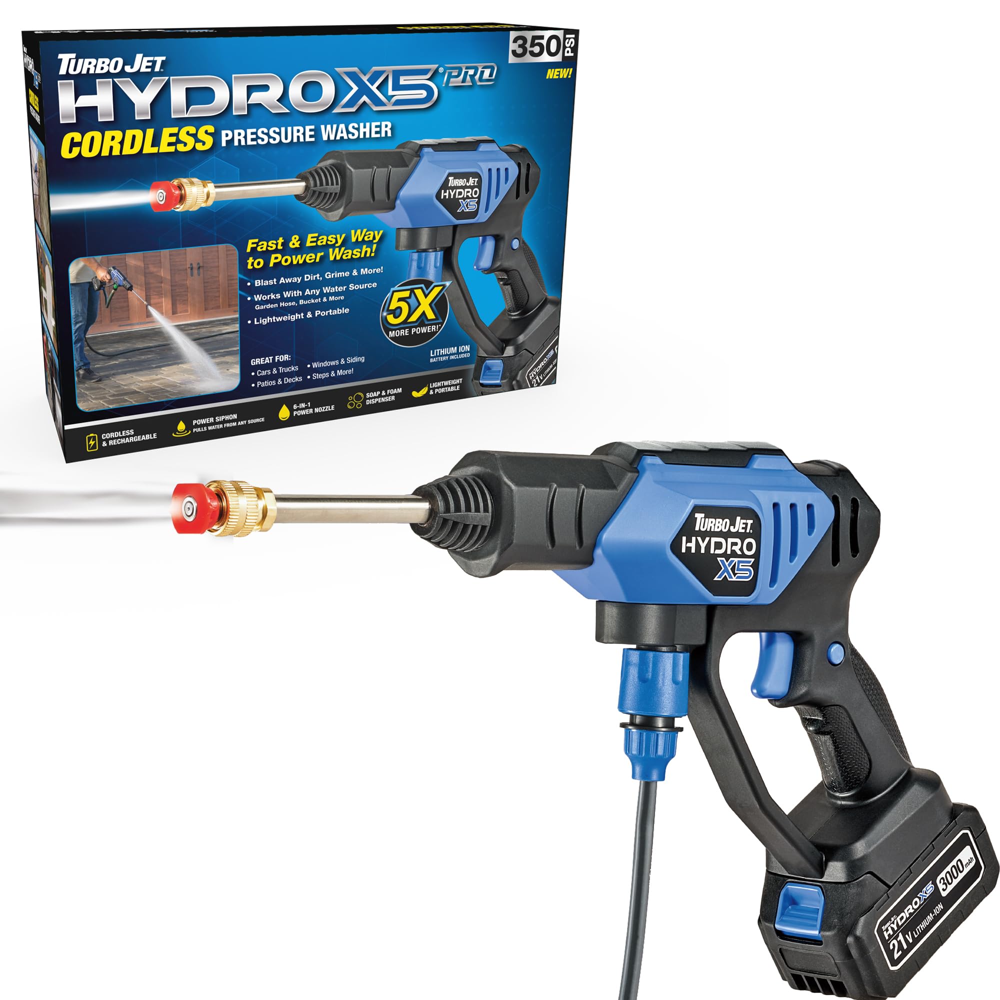 Ontel HydroX5 Pro cordless cleaning for patios and outdoor spaces