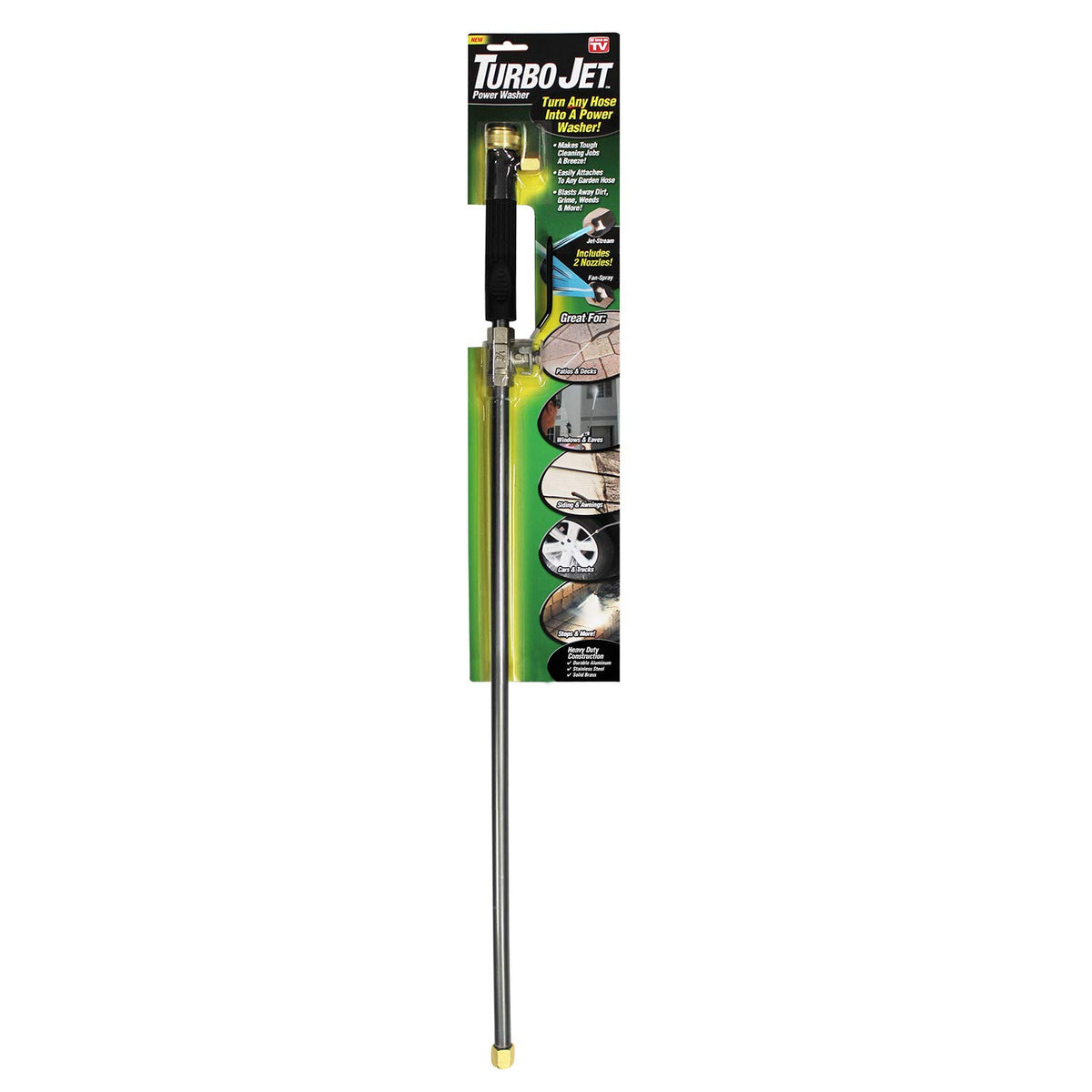 Ontel Turbo Jet Power Washer nozzle: jet stream for tough grime on siding and concrete.