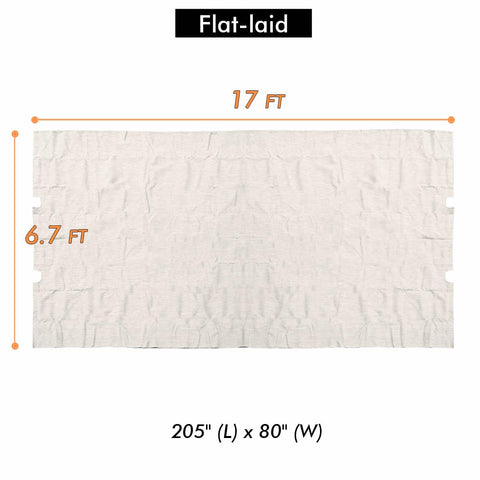 ontheway pergola cover fabric close-up shows 300D Oxford polyester with water-repellent finish