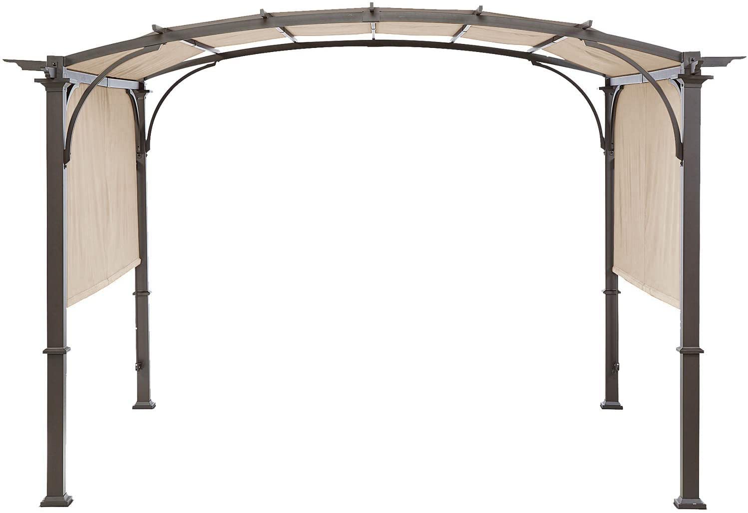 ontheway universal doubleton pergola cover top view in beige for outdoor shade