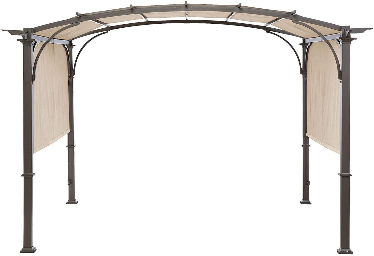 ontheway universal doubleton pergola cover top view in beige for outdoor shade