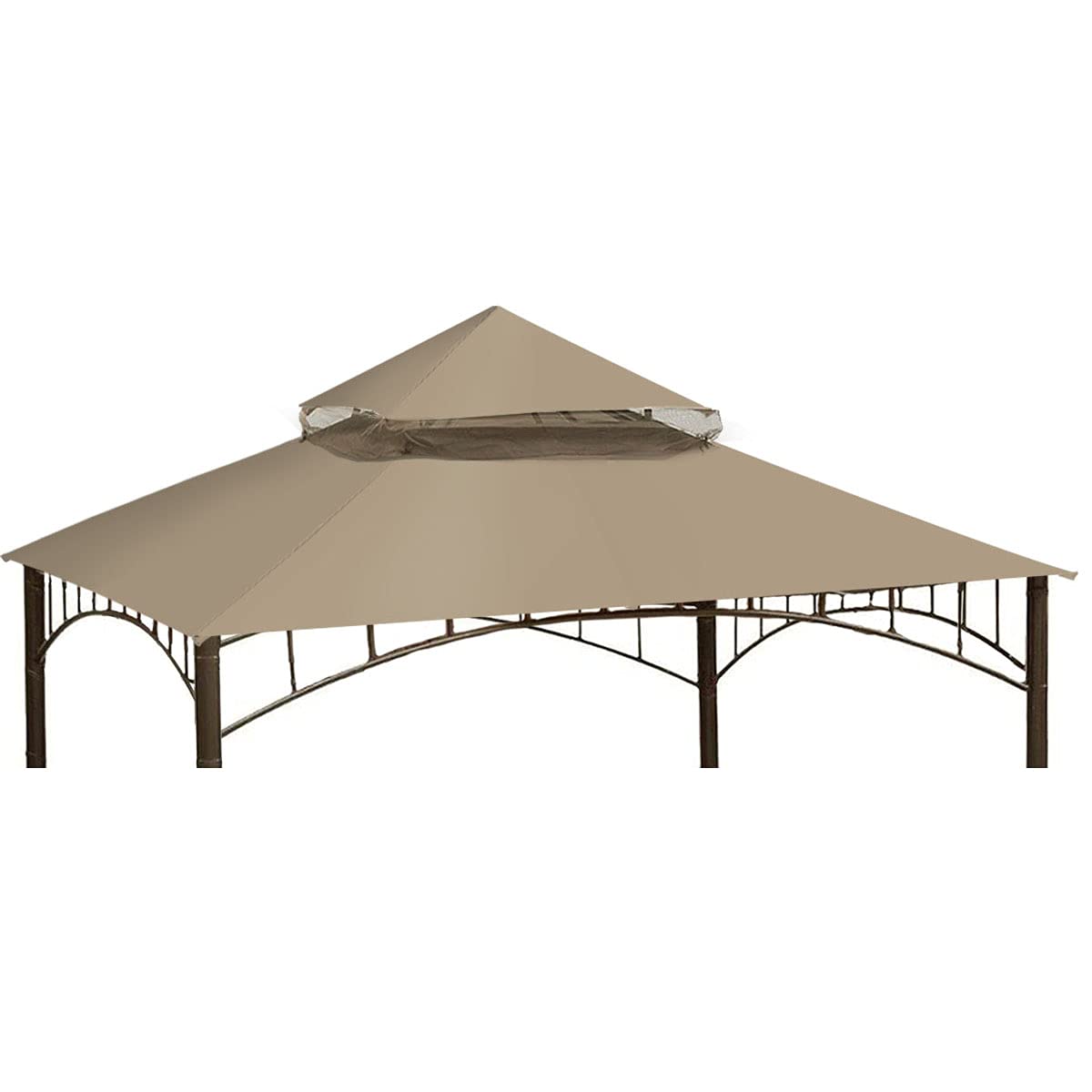 Ontheway Winds beige canopy top-tier 52x52, quick replacement and reliable shade.