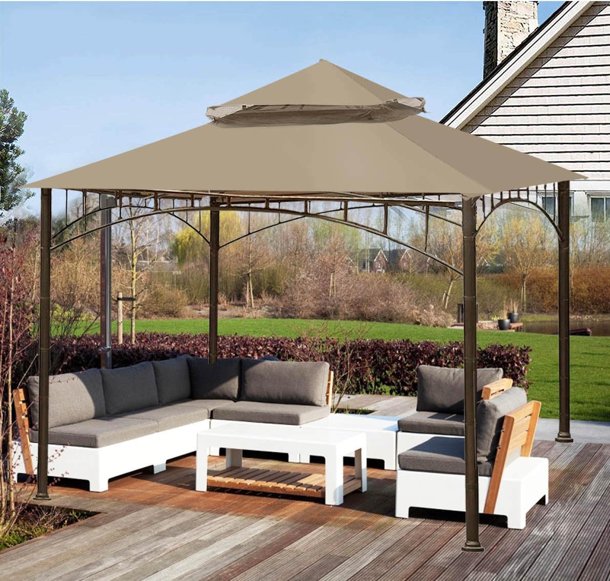 Ontheway Winds beige Oxford 300D fabric for durable, color-retaining shade.