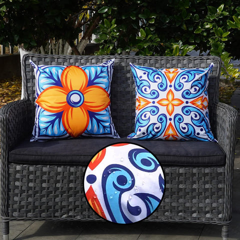 ONWAY floral boho pattern, double-sided print for versatile indoor or outdoor styling.