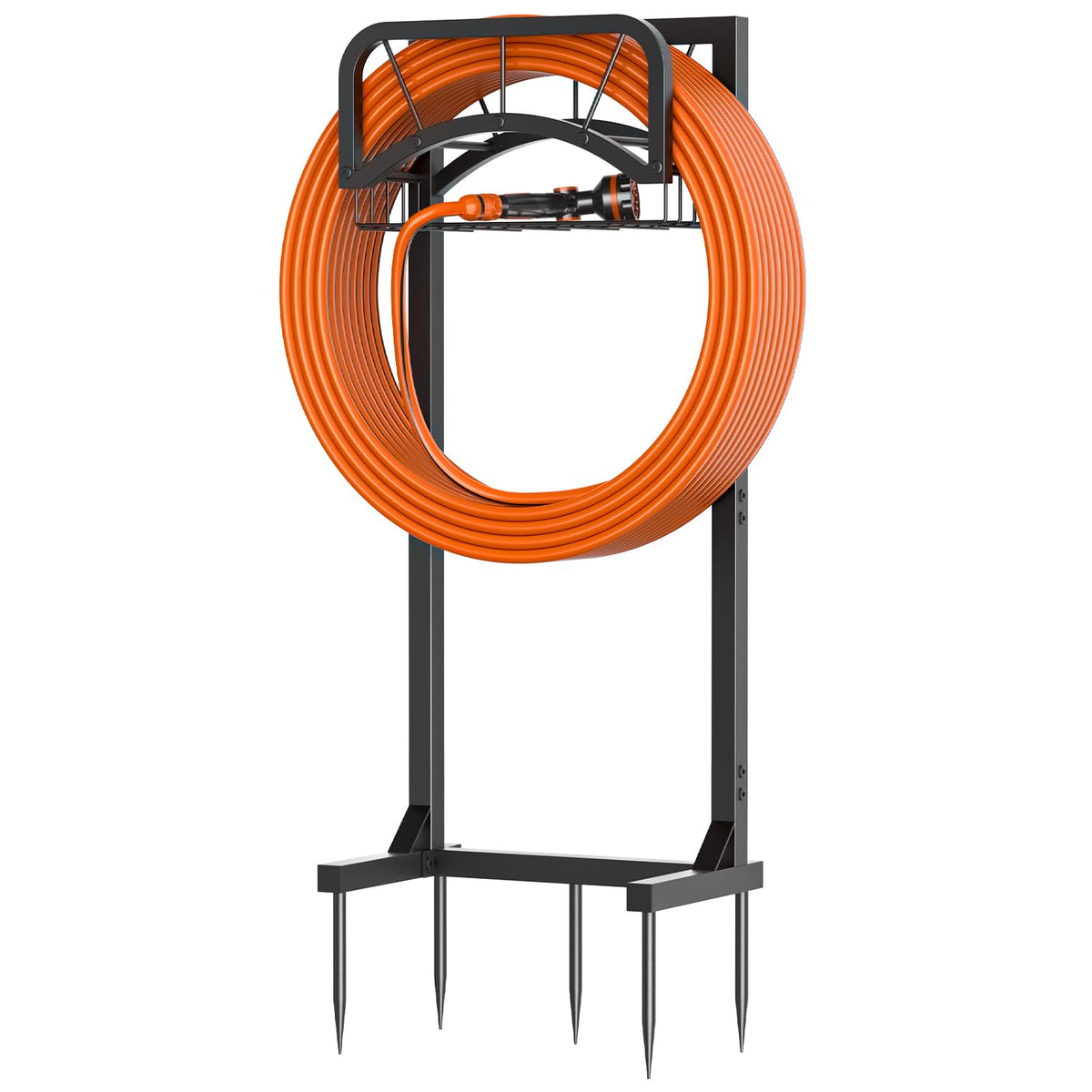 ONWAYHOME garden hose holder with base spikes for stable outdoor setup.