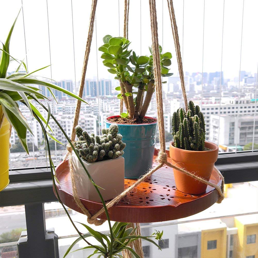 Onwon indoor outdoor decor hangers blend with various spaces and plants.