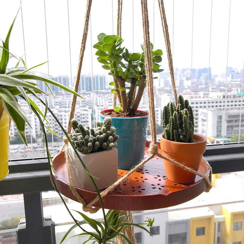 Onwon indoor outdoor decor hangers blend with various spaces and plants.