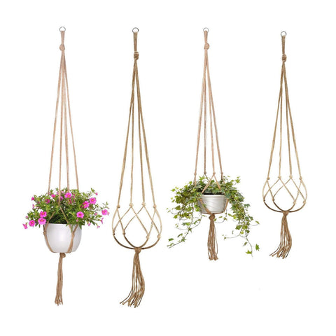 Onwon macrame plant hanger 48-inch elevates balcony decor and plant display.