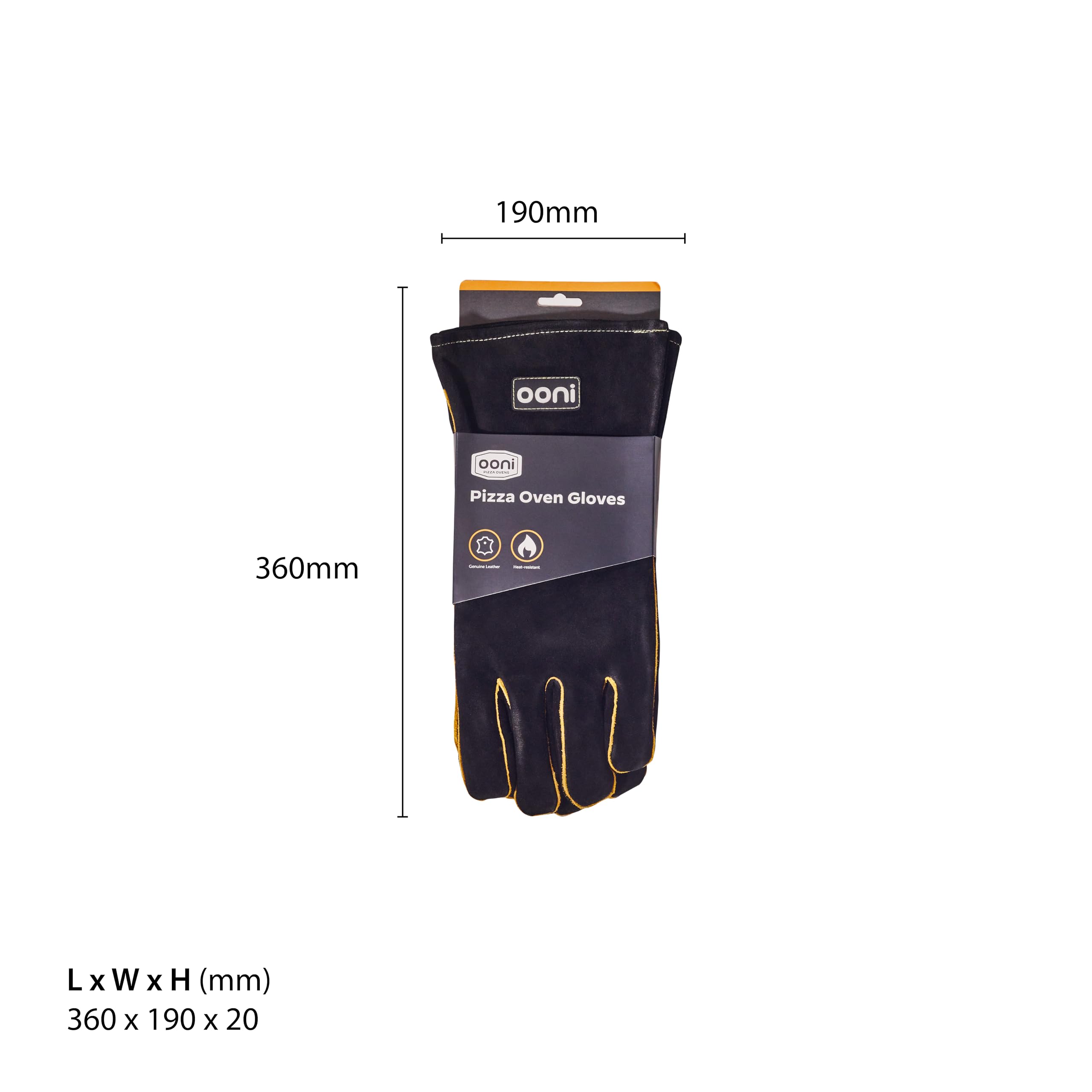 Ooni Grill Gloves inner aluminium insulation keeps hands cool while handling hot gear.