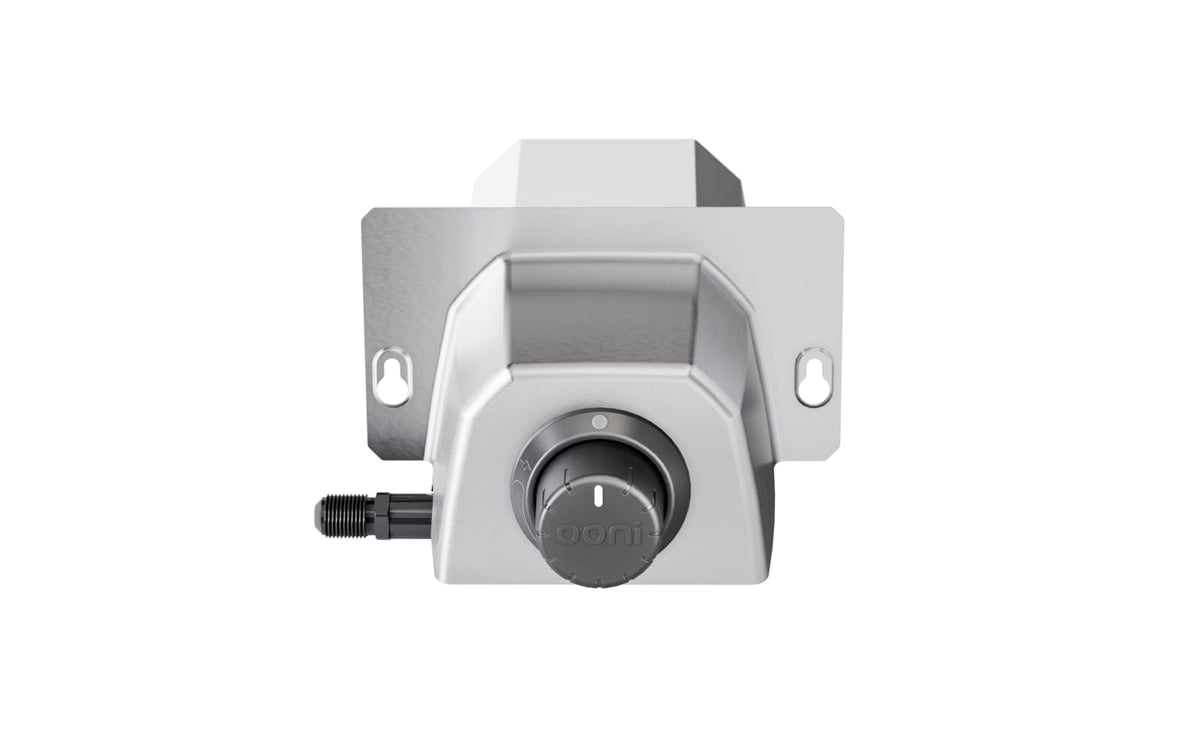 Ooni Karu 12G gas burner back attachment enables gas-powered pizza oven operation