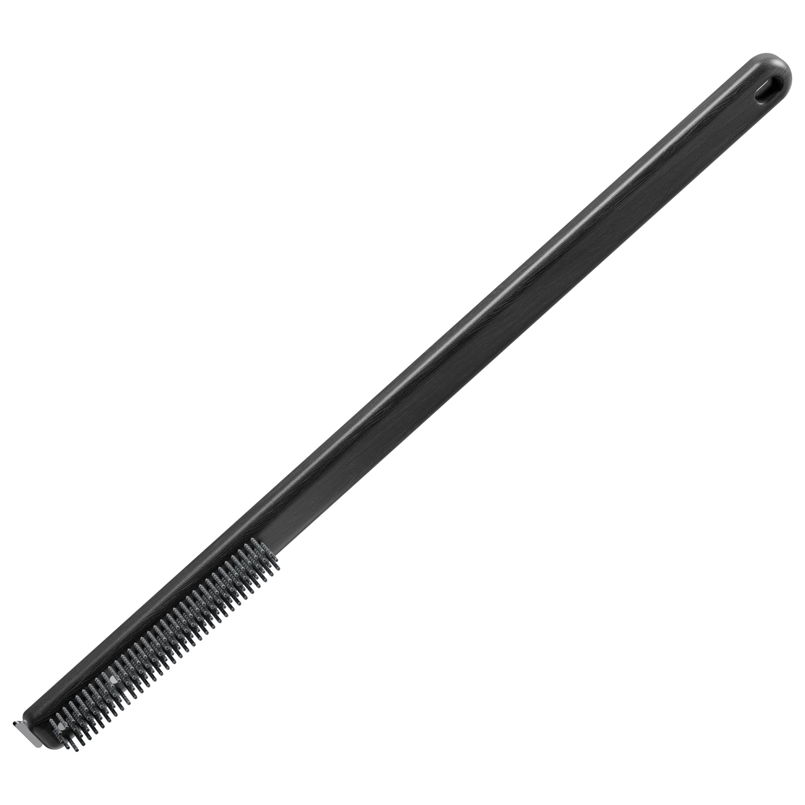 Ooni stainless steel bristles lift ash and flour from stone surfaces.