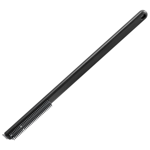 Ooni stainless steel bristles lift ash and flour from stone surfaces.