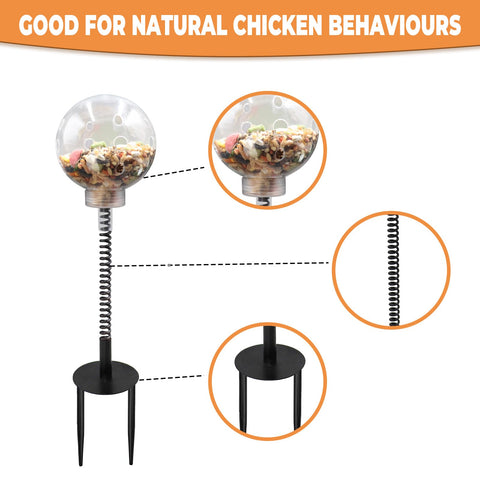 Oooct chicken pecking toy ground plug setup simplifies coop installation