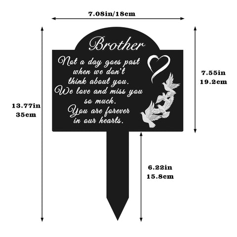 Oooct metal cemetery marker with heartfelt message for lasting remembrance.