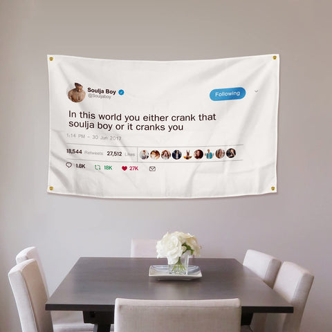 OOOYIY vibrant print banner enhances dorm decor and personality
