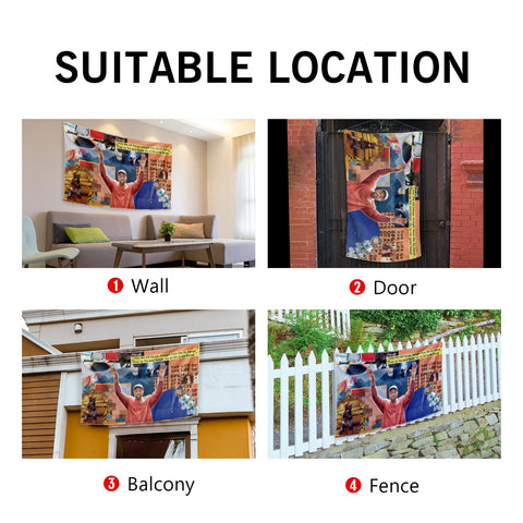 OOOYIY The Old Kanye flag ideal dorm decor for student spaces